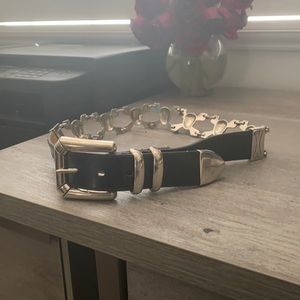 Vintage skull belt genuine leather
